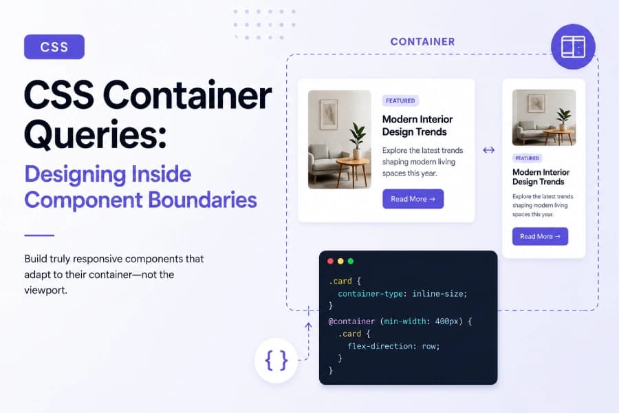 CSS Container Queries: Designing Inside Component Boundaries