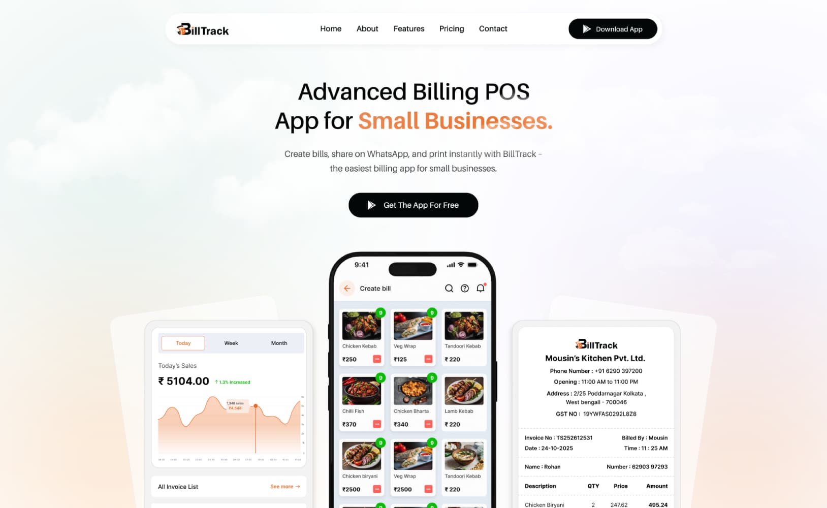 Billtrack Showcase Mockup